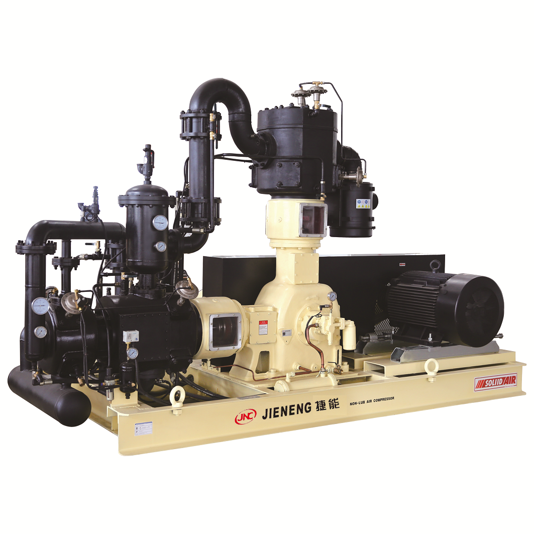 40bar水冷L型無油活塞式中高壓空壓機(jī)